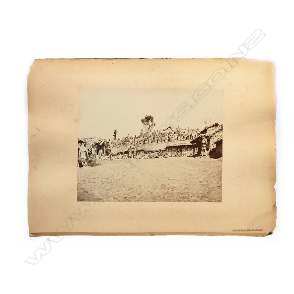 19thC photograph 'Group of Native Allies Roto Kakahi', Image 1++